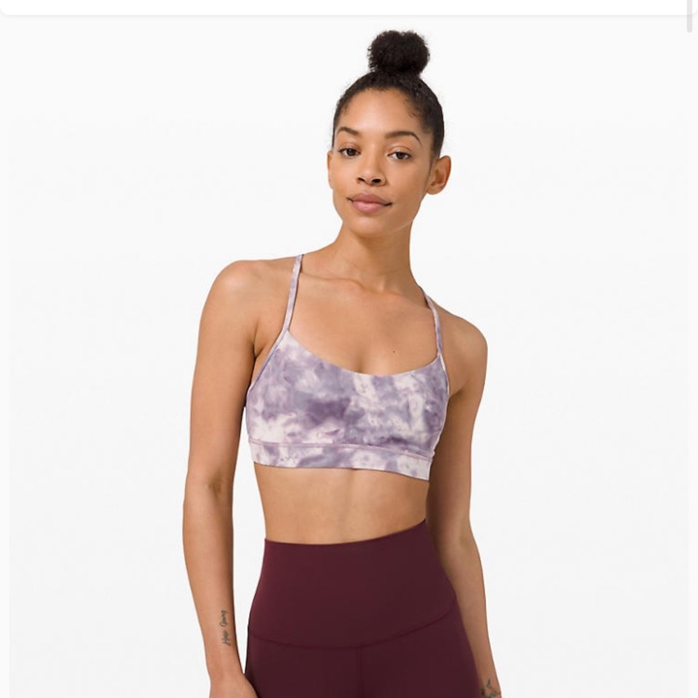 Lululemon Flow Y Bra Nulu Diamond Dye Pink Bliss 2